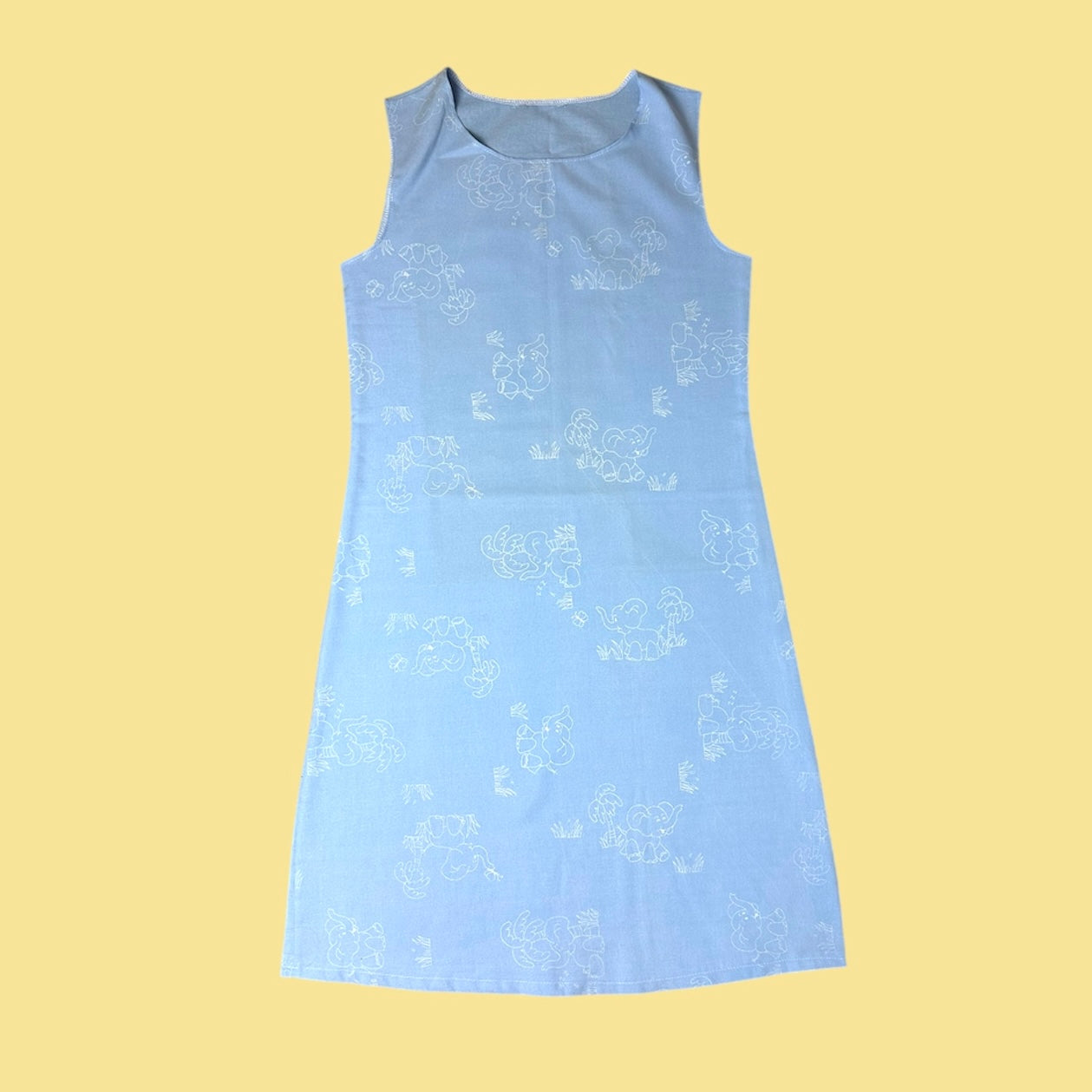 ELEPHANT SLEEVELESS DRESS (XS-M)