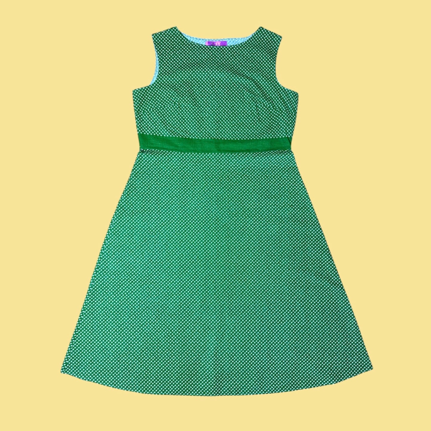 GREEN A-LINE DRESS (XS-M)