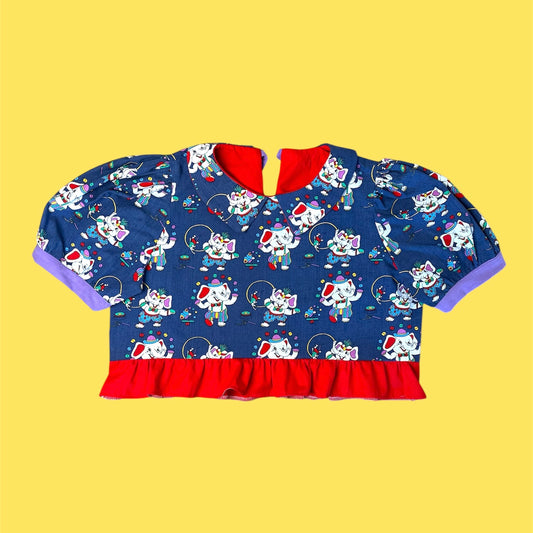 ELEPHANT CROPPED BLOUSE (M/L)