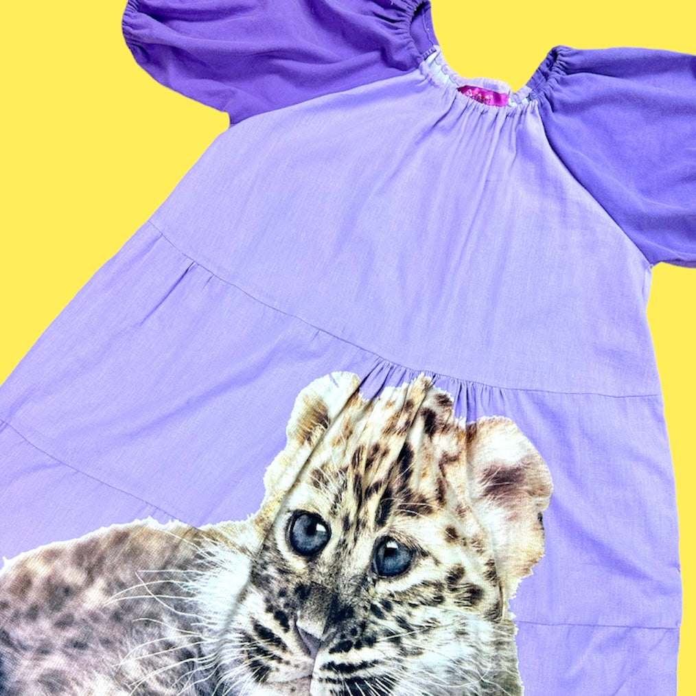 Leopard Babydoll Midi Dress (L/XL)